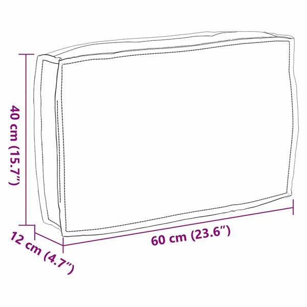 Grote foto vidaxl palletkussen voor rugleuning koningsblauw 60 x 40 x 12 cm huis en inrichting woningdecoratie