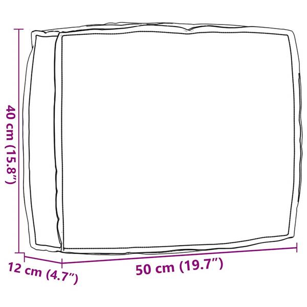 Grote foto vidaxl palletkussen voor rugleuning cr me 50 x 40 x 12 cm oxford stof huis en inrichting woningdecoratie