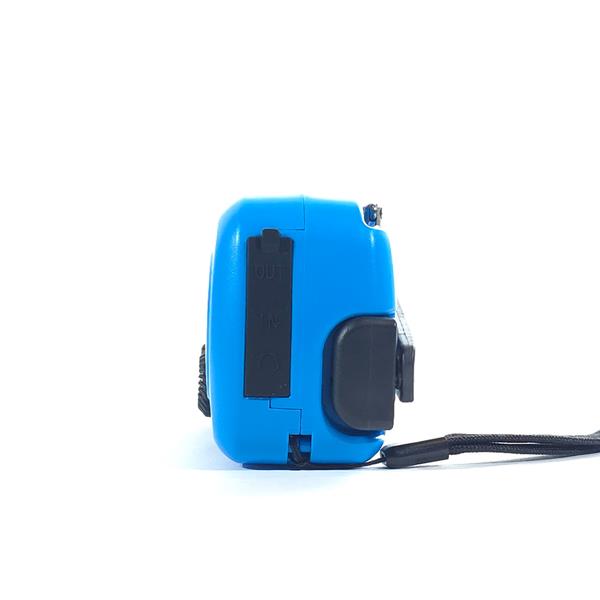 Grote foto slimlogy r3 mini 2000 mah noodradio nood zaklamp laadbaar met crank blauw telecommunicatie batterijen en accu