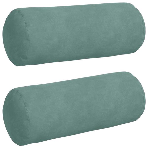 Grote foto vidaxl bolster kussens 2 pcs zeegroen 15 x 40 cm katoen stof huis en inrichting woningdecoratie