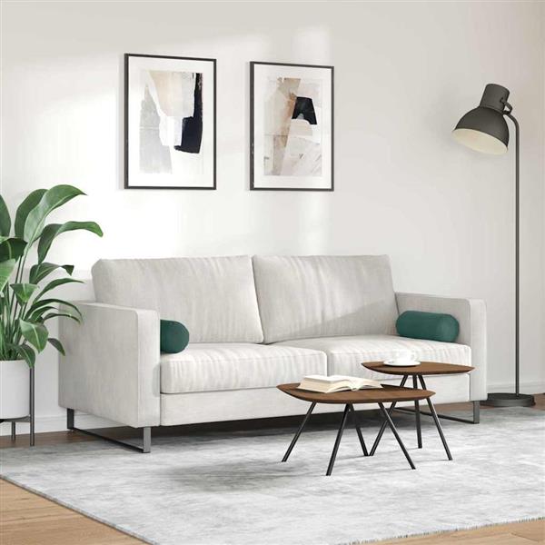 Grote foto vidaxl bolster kussens 2 pcs donkergroen 15 x 40 cm katoen stof huis en inrichting woningdecoratie
