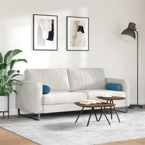 Grote foto vidaxl bolster kussens 2 pcs blauw 15 x 40 cm katoen stof huis en inrichting woningdecoratie