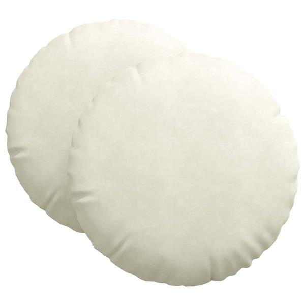 Grote foto vidaxl zitkussens 2 pcs cr me 40 x 13 cm fluweel huis en inrichting woningdecoratie