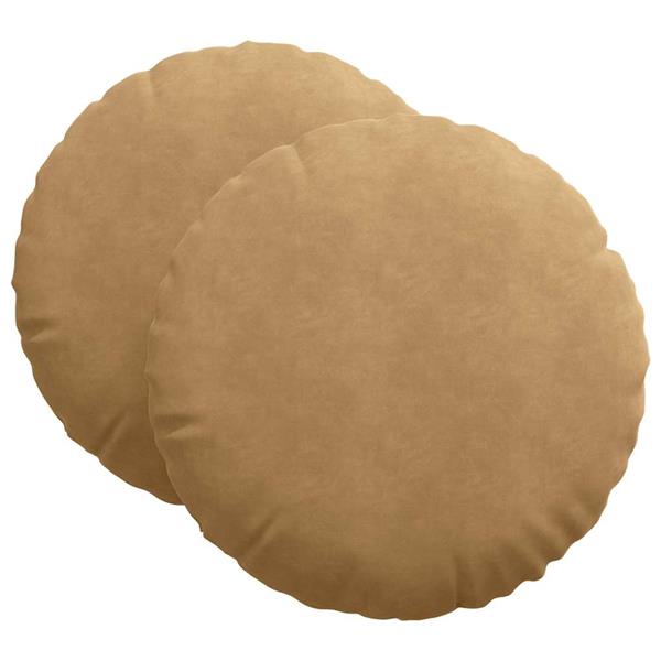 Grote foto vidaxl zitkussens 2 pcs bruin 40 x 13 cm fluweel huis en inrichting woningdecoratie