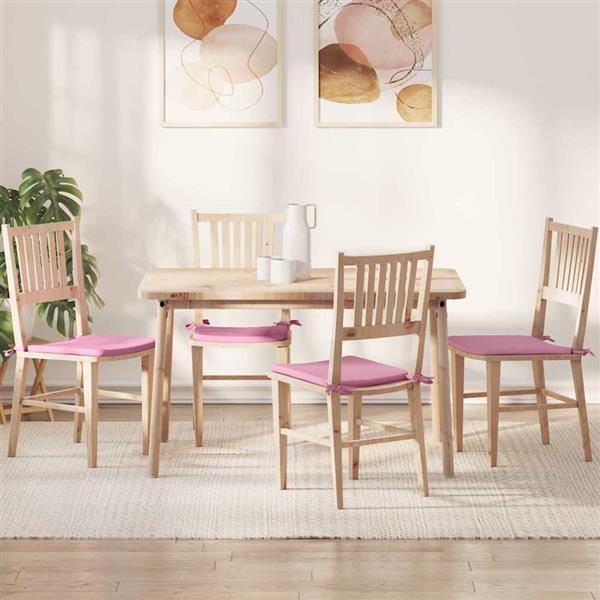 Grote foto vidaxl zitkussens 4 pcs roze 40 x 40 x 3 cm stof huis en inrichting woningdecoratie