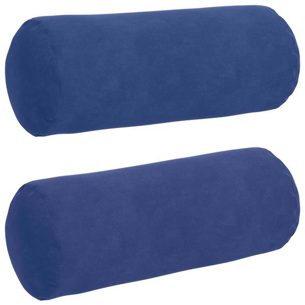 Grote foto vidaxl bolster kussens 2 pcs politieblauw 15 x 40 cm katoen stof huis en inrichting woningdecoratie