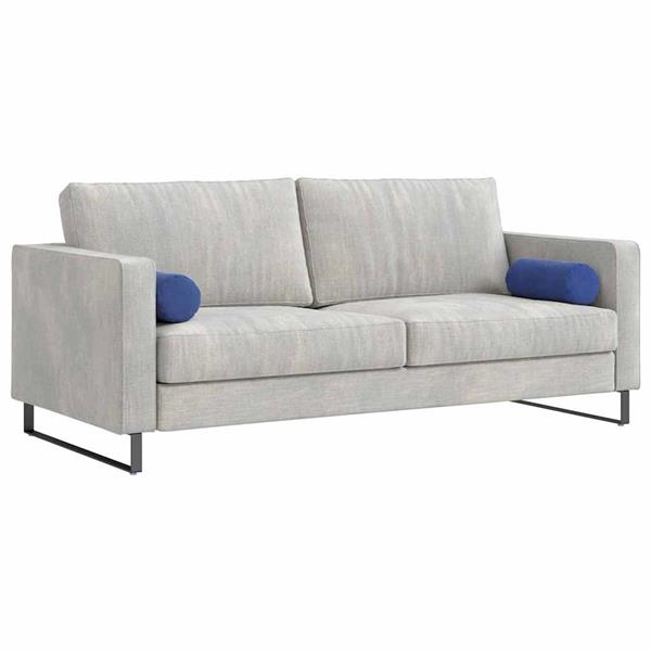 Grote foto vidaxl bolster kussens 2 pcs politieblauw 15 x 40 cm katoen stof huis en inrichting woningdecoratie