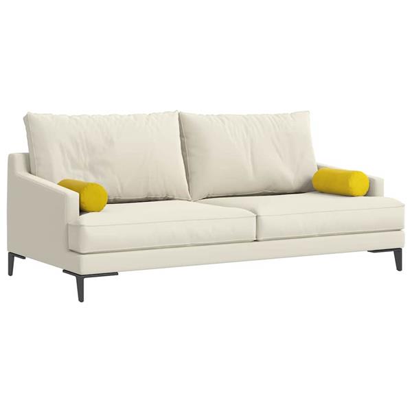 Grote foto vidaxl bolster kussens 2 pcs geel 15 x 40 cm katoen stof huis en inrichting woningdecoratie