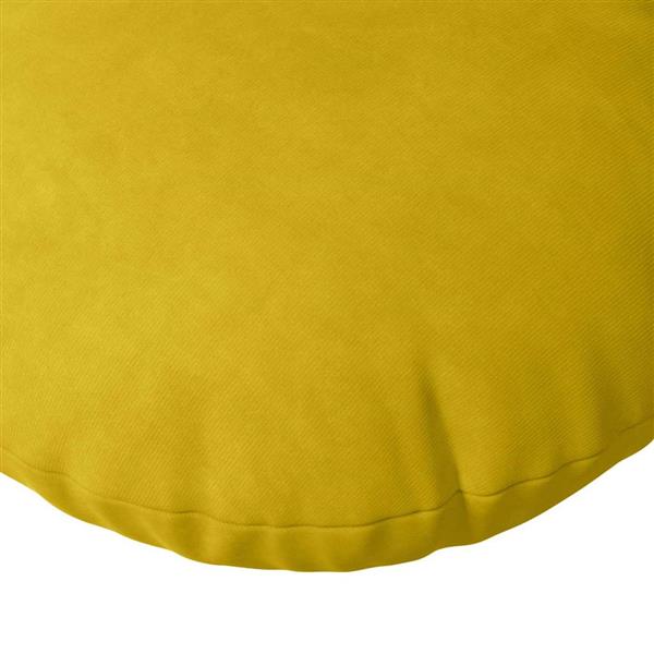 Grote foto vidaxl zitkussens 2 pcs geel 40 x 13 cm fluweel huis en inrichting woningdecoratie
