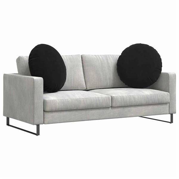 Grote foto vidaxl zitkussens 2 pcs zwart 40 x 13 cm fluweel huis en inrichting woningdecoratie