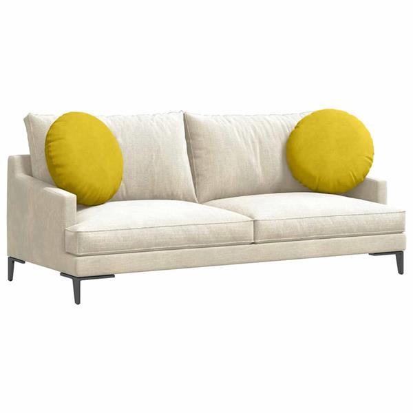 Grote foto vidaxl zitkussens 2 pcs geel 40 x 13 cm fluweel huis en inrichting woningdecoratie
