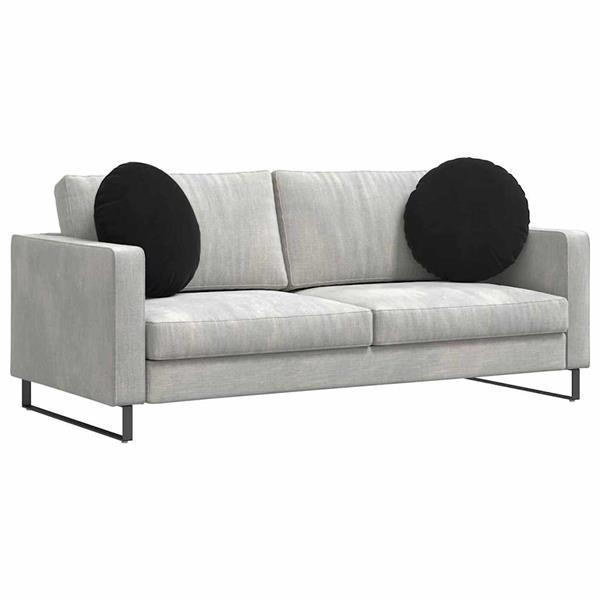 Grote foto vidaxl zitkussens 2 pcs zwart 40 x 13 cm fluweel huis en inrichting woningdecoratie