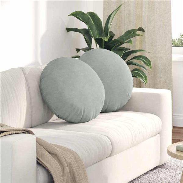 Grote foto vidaxl zitkussens 2 pcs lichtgrijs 40 x 13 cm fluweel huis en inrichting woningdecoratie