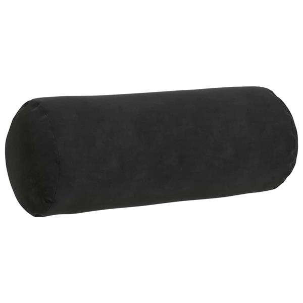 Grote foto vidaxl bolster kussens 2 pcs zwart 15 x 40 cm katoen stof huis en inrichting woningdecoratie