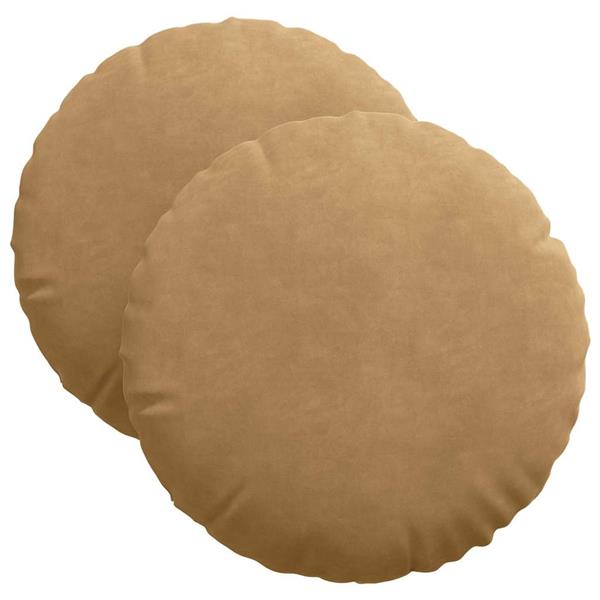 Grote foto vidaxl zitkussens 2 pcs bruin 40 x 13 cm fluweel huis en inrichting woningdecoratie