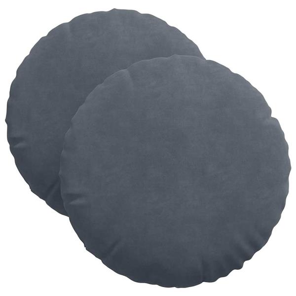 Grote foto vidaxl zitkussens 2 pcs donkergrijs 40 x 13 cm fluweel huis en inrichting woningdecoratie