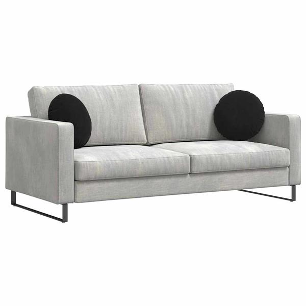 Grote foto vidaxl zitkussens 2 pcs zwart 40 x 13 cm fluweel huis en inrichting woningdecoratie