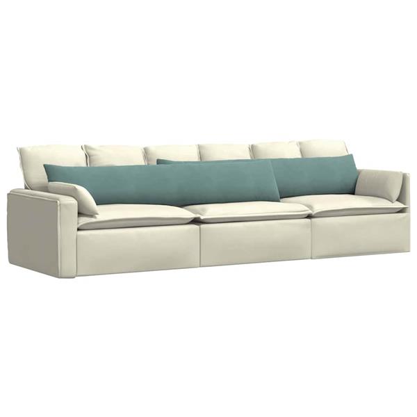 Grote foto vidaxl sofa kussens 2 pcs zeegroen 200 x 40 cm katoen stof huis en inrichting woningdecoratie