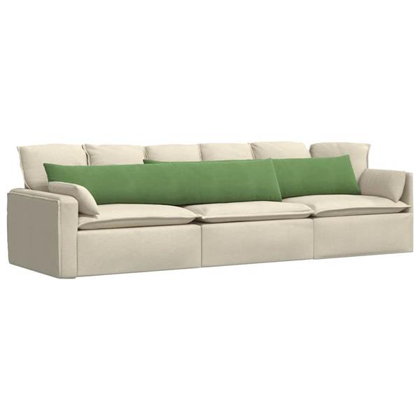 Grote foto vidaxl sofa kussens 2 pcs lichtgroen 200 x 40 cm katoen stof huis en inrichting woningdecoratie