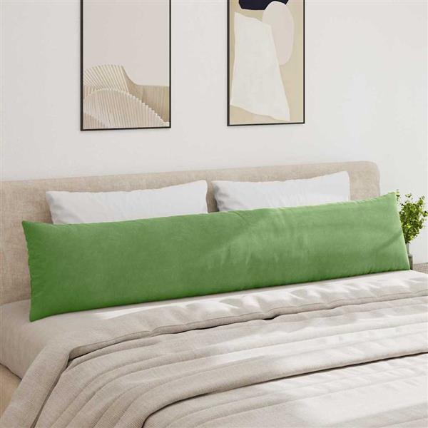 Grote foto vidaxl sofa kussens 2 pcs lichtgroen 200 x 40 cm katoen stof huis en inrichting woningdecoratie