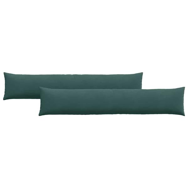Grote foto vidaxl sofa kussens 2 pcs donkergroen 200 x 40 cm katoen stof huis en inrichting woningdecoratie