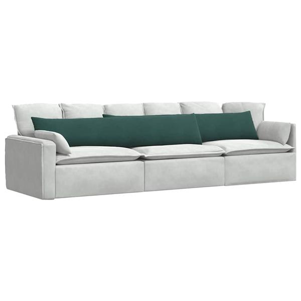 Grote foto vidaxl sofa kussens 2 pcs donkergroen 200 x 40 cm katoen stof huis en inrichting woningdecoratie