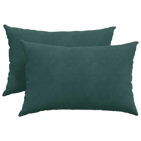 Grote foto vidaxl sofa kussens 2 pcs donkergroen 60 x 40 cm katoen stof huis en inrichting woningdecoratie