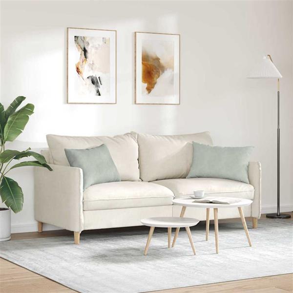 Grote foto vidaxl sofa kussens 2 pcs lichtgrijs 60 x 40 cm katoen stof huis en inrichting woningdecoratie