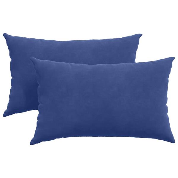Grote foto vidaxl sofa kussens 2 pcs politieblauw 50 x 30 cm katoen stof huis en inrichting woningdecoratie