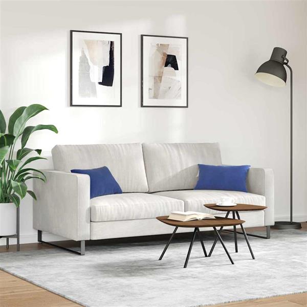 Grote foto vidaxl sofa kussens 2 pcs politieblauw 50 x 30 cm katoen stof huis en inrichting woningdecoratie