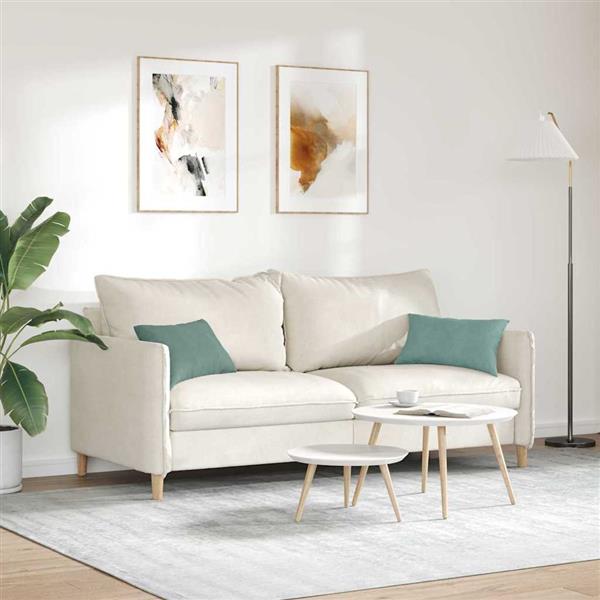 Grote foto vidaxl sofa kussens 2 pcs zeegroen 50 x 30 cm katoen stof huis en inrichting woningdecoratie