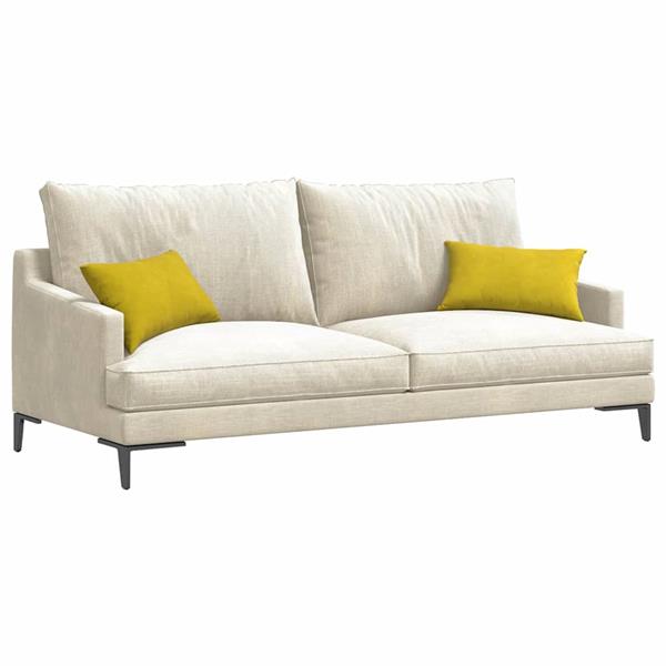 Grote foto vidaxl sofa kussens 2 pcs geel 50 x 30 cm katoen stof huis en inrichting woningdecoratie