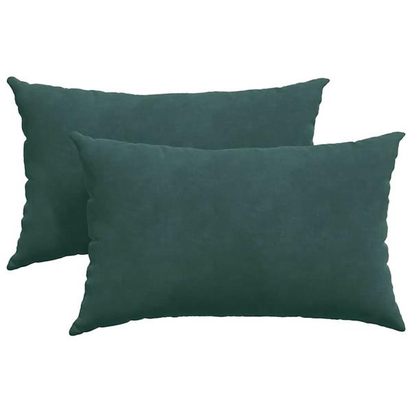 Grote foto vidaxl sofa kussens 2 pcs donkergroen 50 x 30 cm katoen stof huis en inrichting woningdecoratie