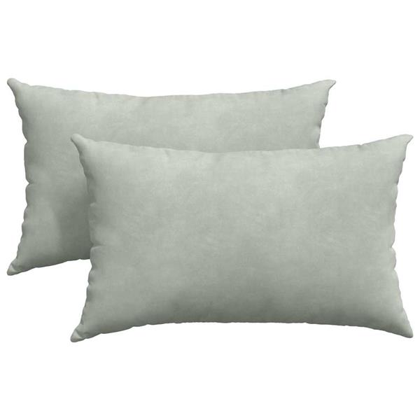 Grote foto vidaxl sofa kussens 2 pcs lichtgrijs 50 x 30 cm katoen stof huis en inrichting woningdecoratie