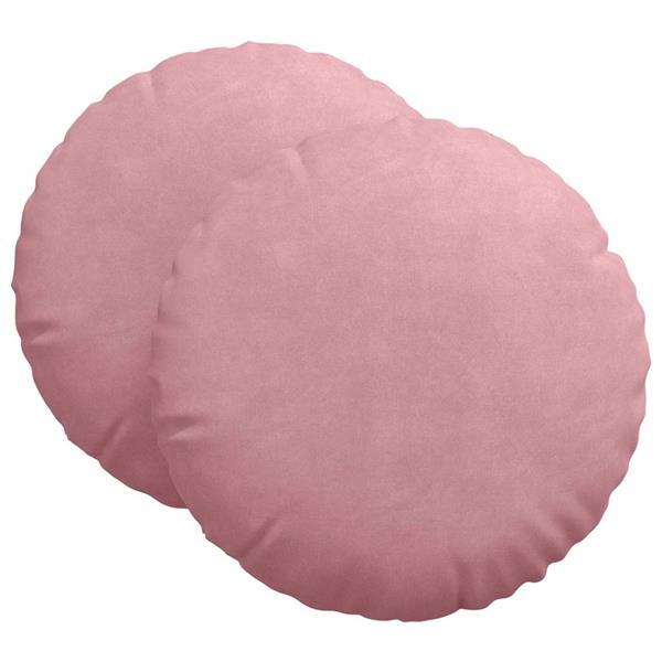 Grote foto vidaxl zitkussens 2 pcs roze 40 x 13 cm fluweel huis en inrichting woningdecoratie