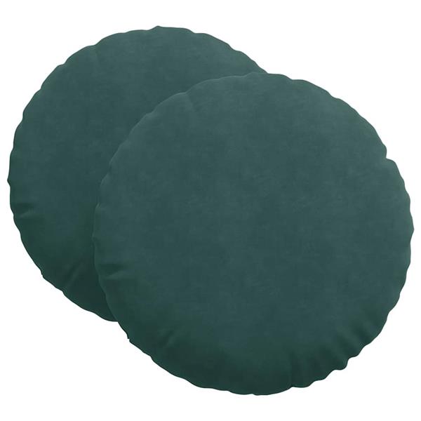 Grote foto vidaxl zitkussens 2 pcs donkergroen 40 x 13 cm fluweel huis en inrichting woningdecoratie