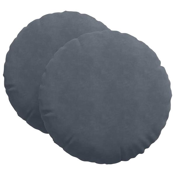 Grote foto vidaxl zitkussens 2 pcs donkergrijs 40 x 13 cm fluweel huis en inrichting woningdecoratie