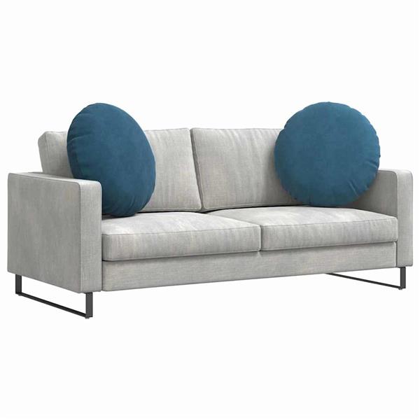 Grote foto vidaxl zitkussens 2 pcs blauw 40 x 13 cm fluweel huis en inrichting woningdecoratie