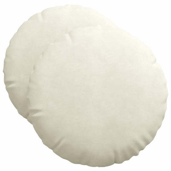 Grote foto vidaxl zitkussens 2 pcs cr me 40 x 13 cm fluweel huis en inrichting woningdecoratie