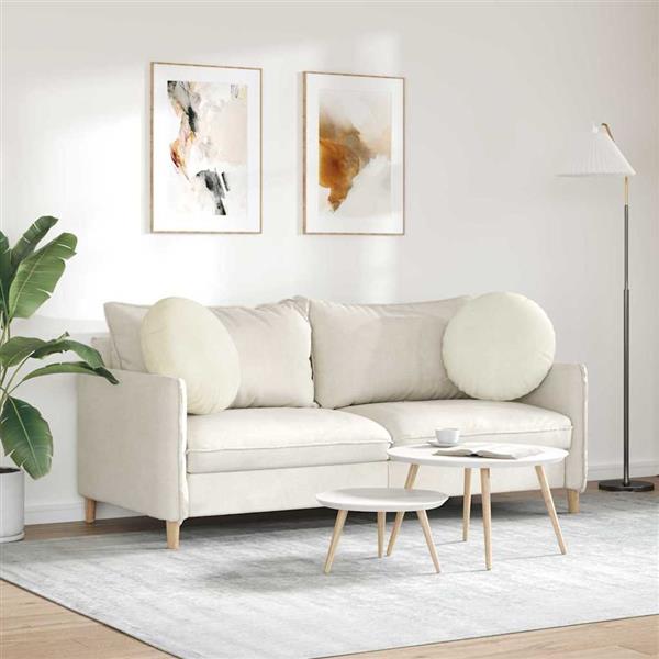 Grote foto vidaxl zitkussens 2 pcs cr me 40 x 13 cm fluweel huis en inrichting woningdecoratie