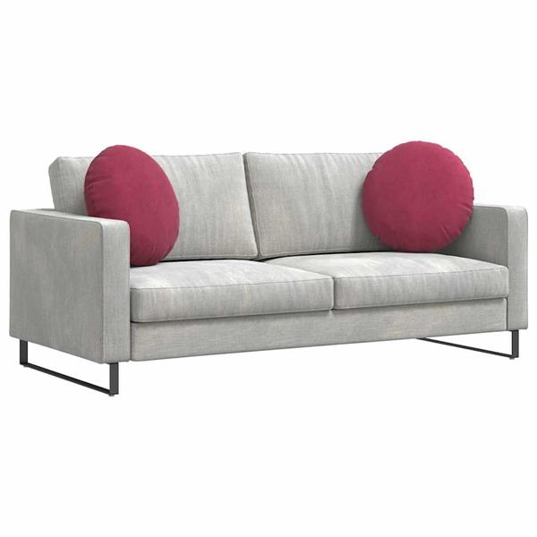 Grote foto vidaxl zitkussens 2 pcs wijnrood 40 x 13 cm fluweel huis en inrichting woningdecoratie