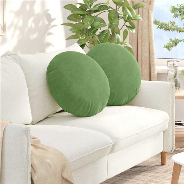 Grote foto vidaxl zitkussens 2 pcs lichtgroen 40 x 13 cm fluweel huis en inrichting woningdecoratie