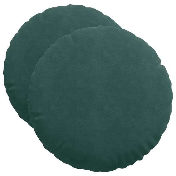 Grote foto vidaxl zitkussens 2 pcs donkergroen 40 x 13 cm fluweel huis en inrichting woningdecoratie