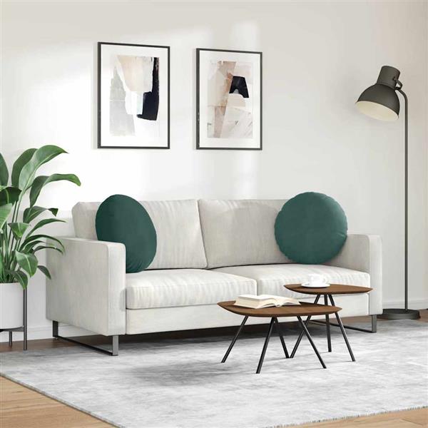 Grote foto vidaxl zitkussens 2 pcs donkergroen 40 x 13 cm fluweel huis en inrichting woningdecoratie