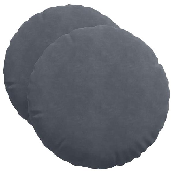 Grote foto vidaxl zitkussens 2 pcs donkergrijs 40 x 13 cm fluweel huis en inrichting woningdecoratie