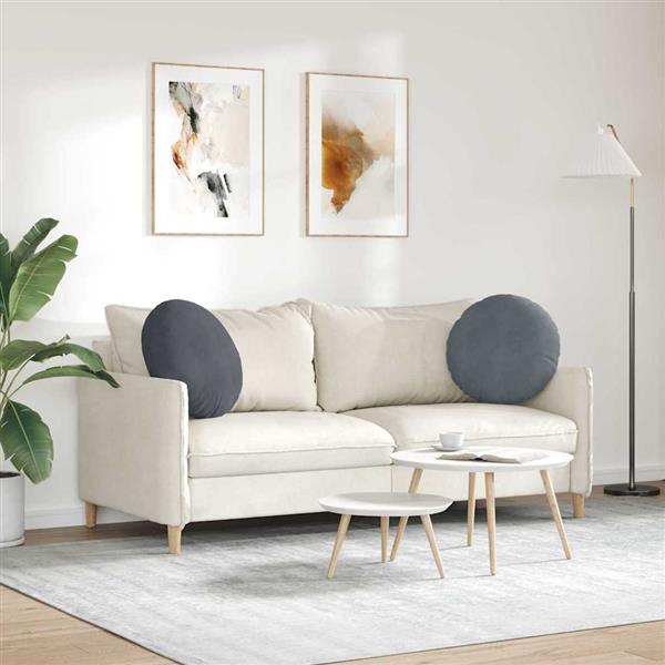 Grote foto vidaxl zitkussens 2 pcs donkergrijs 40 x 13 cm fluweel huis en inrichting woningdecoratie