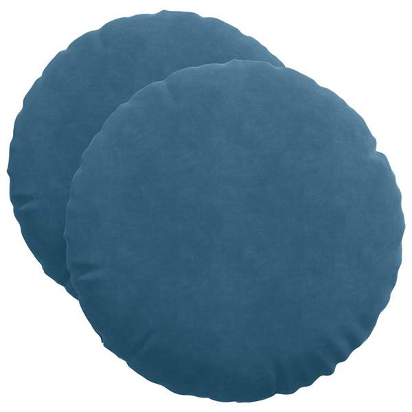 Grote foto vidaxl zitkussens 2 pcs blauw 40 x 13 cm fluweel huis en inrichting woningdecoratie