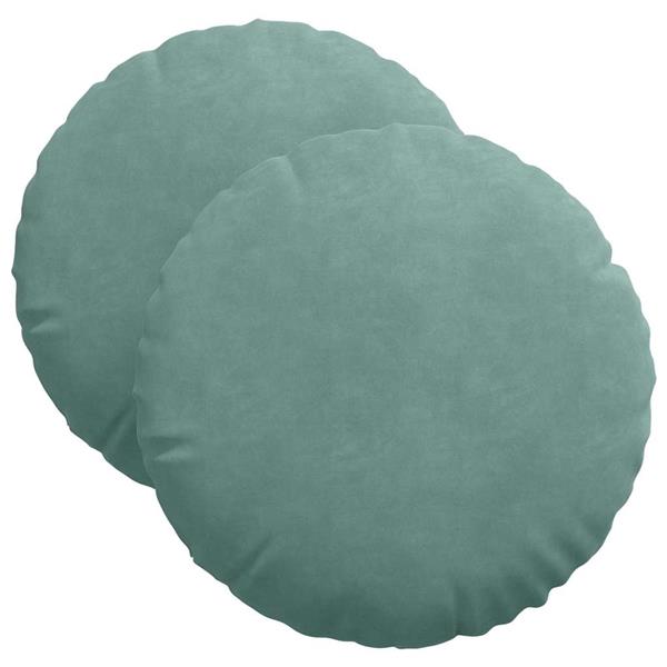 Grote foto vidaxl zitkussens 2 pcs zeegroen 40 x 13 cm fluweel huis en inrichting woningdecoratie