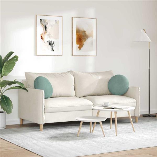 Grote foto vidaxl zitkussens 2 pcs zeegroen 40 x 13 cm fluweel huis en inrichting woningdecoratie