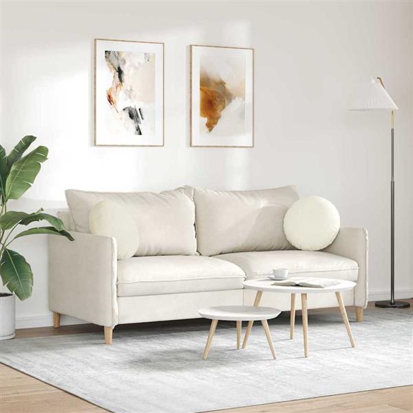 Grote foto vidaxl zitkussens 2 pcs cr me 40 x 13 cm fluweel huis en inrichting woningdecoratie
